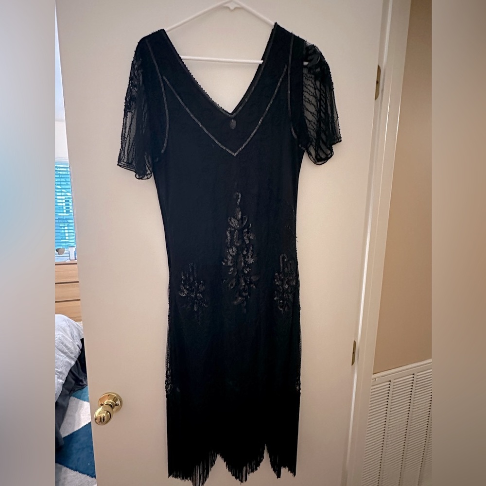 Black 30s style Flapper Dress